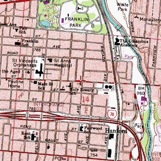 Topographic Map of Greater Bethlehem Temple Apostolic Holiness Church, OH