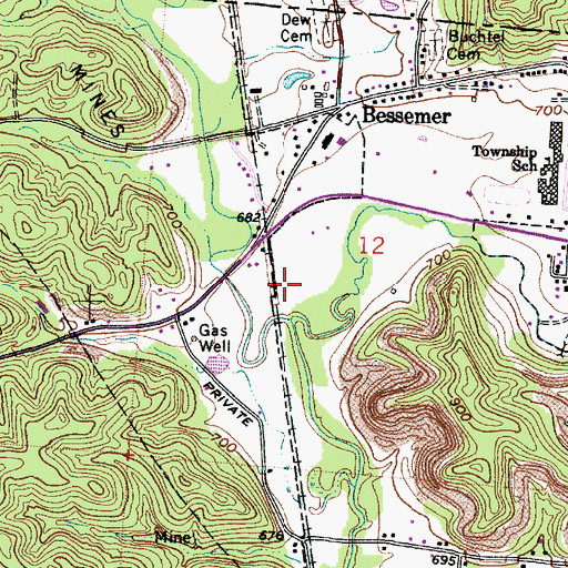 Topographic Map of Snow Fork Junction (historical), OH