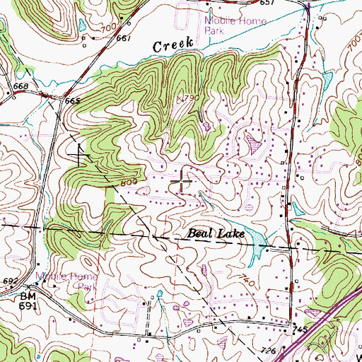 Topographic Map of Marydale, OH