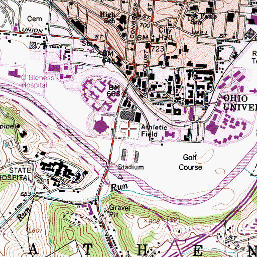 Topographic Map of Trautwein Field, OH