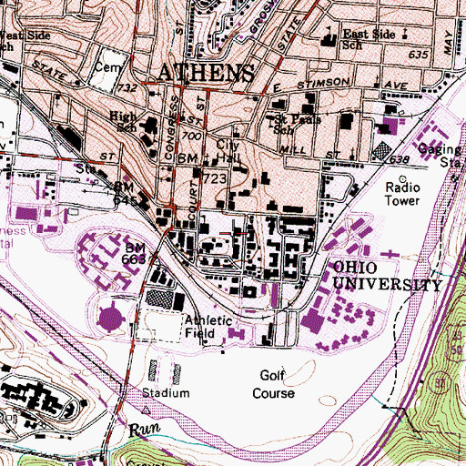 Topographic Map of Galbreath Chapel, OH