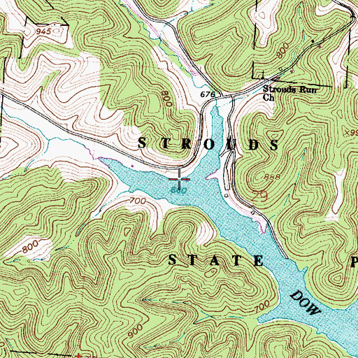 Topographic Map of Tucker Hollow, OH