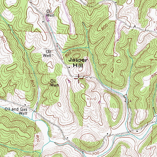 Topographic Map of Jasper Hill School (historical), OH