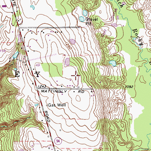Topographic Map of Ironwood Golf Course, OH