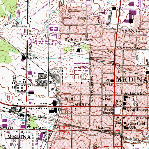 Topographic Map of Ray Mellert Park, OH