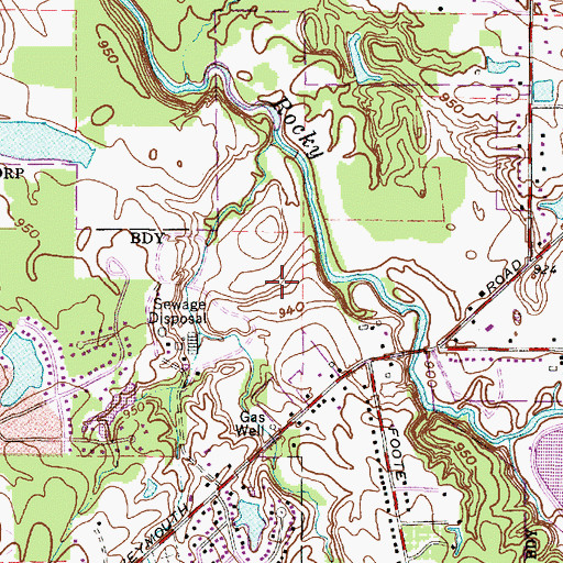 Topographic Map of Reagan Park, OH