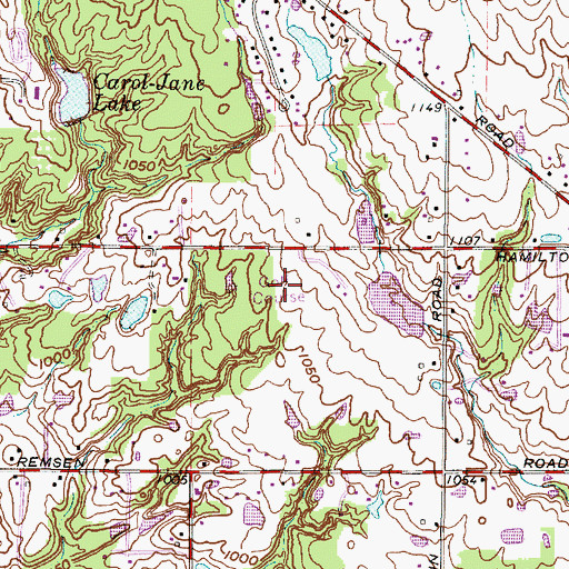 Topographic Map of Pleasant Valley Golf Course, OH