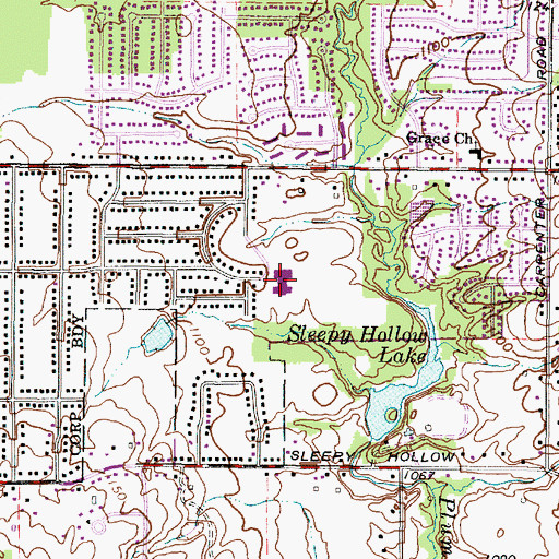 Topographic Map of Huntington Elementary School, OH