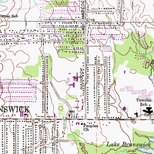 Topographic Map of Willetts Middle School, OH