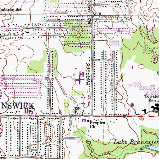 Topographic Map of Willetts Addition Comprehensive School, OH