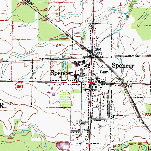 Topographic Map of Black River Middle School, OH