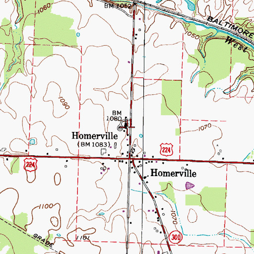 Topographic Map of Black River Primary School, OH