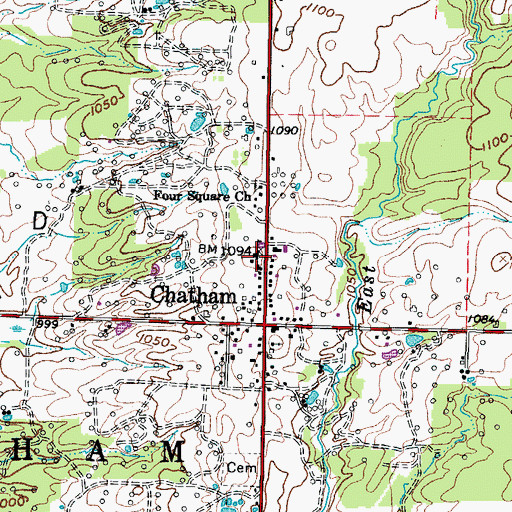 Topographic Map of Chatham Elementary School, OH