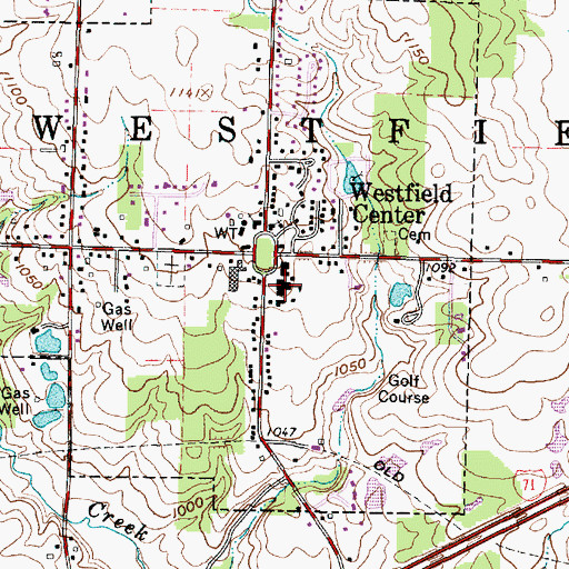 Topographic Map of Westfield Elementary School, OH