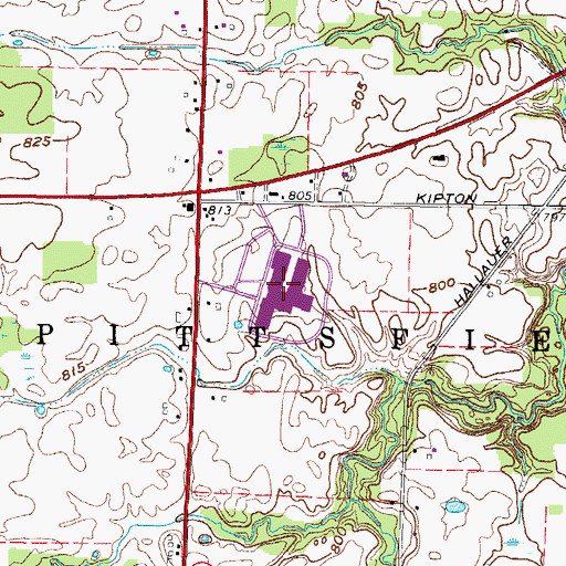 Topographic Map of William R Burton Vocational School, OH