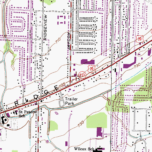 Topographic Map of Northview Village Shopping Center, OH