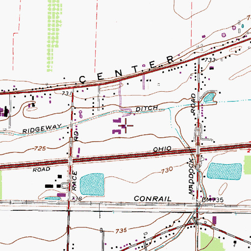 Topographic Map of Lake Ridge Academy, OH