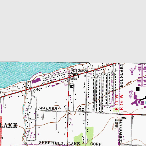 Topographic Map of Erie Shores Park, OH