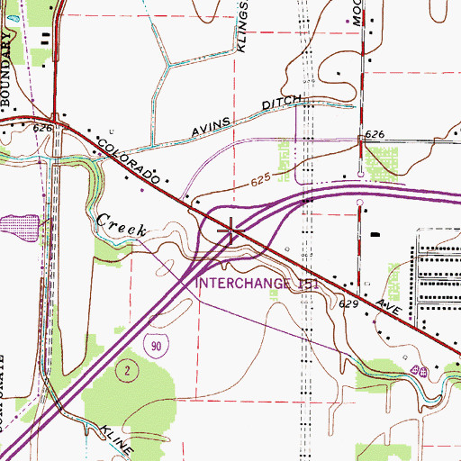 Topographic Map of Interchange 151, OH