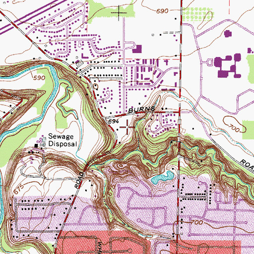 Topographic Map of Hilltop Park, OH