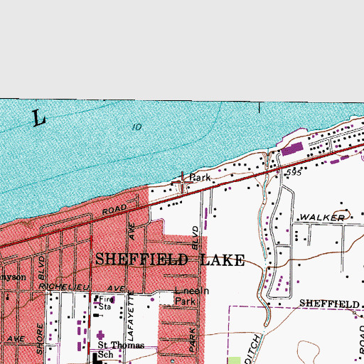 Topographic Map of Shell Cove Park, OH