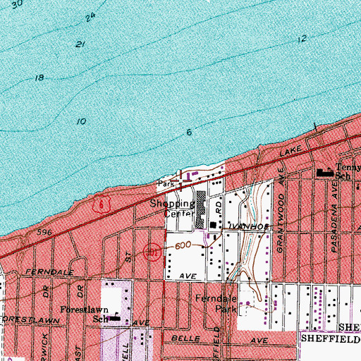Topographic Map of Domonkas Branch Library, OH