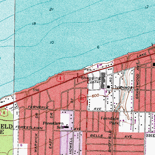 Topographic Map of Memorial Park, OH