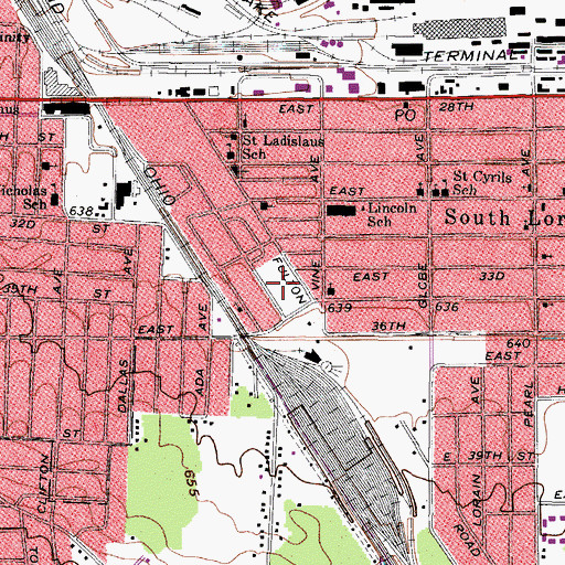 Topographic Map of Fulton Park, OH