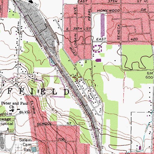 Topographic Map of Maple Park, OH