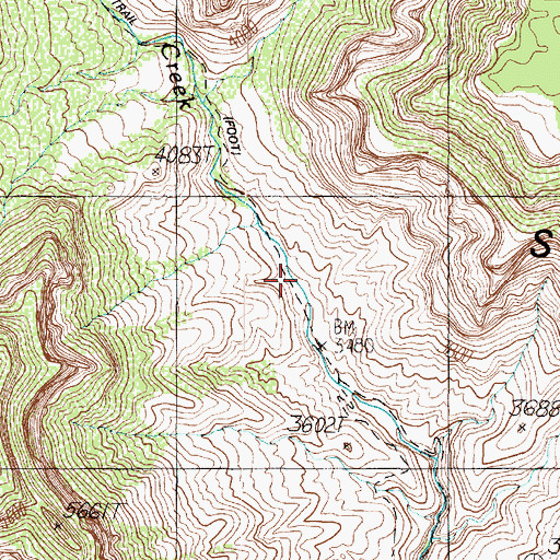 Topographic Map of Bass Trail, AZ