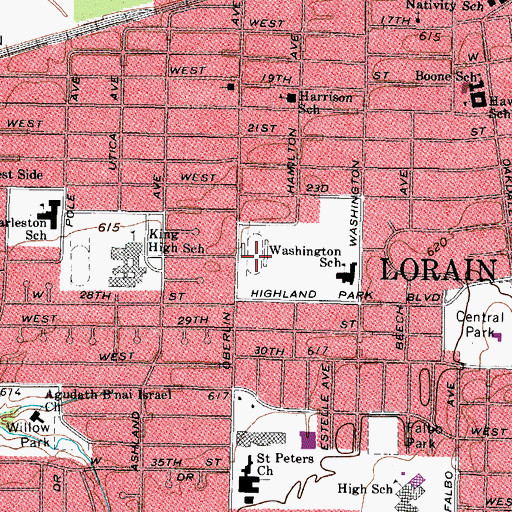 Topographic Map of George Daniel Field, OH