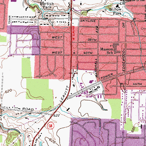 Topographic Map of North Coast Christian Academy, OH