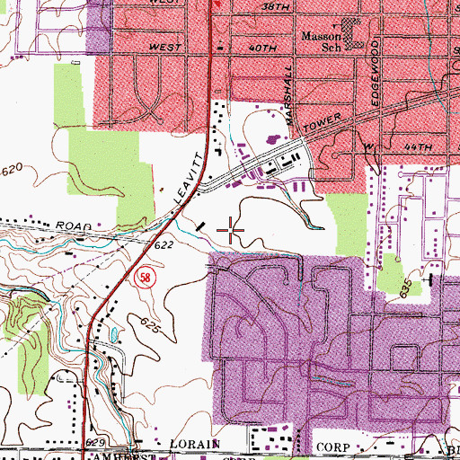 Topographic Map of Emerald Valley Golf Course, OH