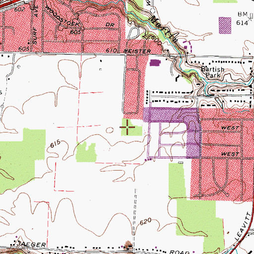 Topographic Map of Kneirim Park, OH