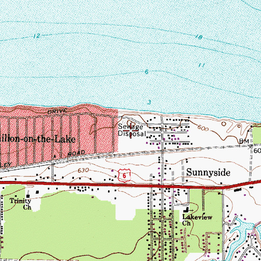 Topographic Map of Showse Park, OH