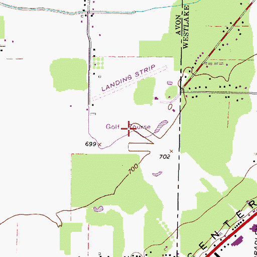 Topographic Map of Hilliard Lakes Golf Club, OH
