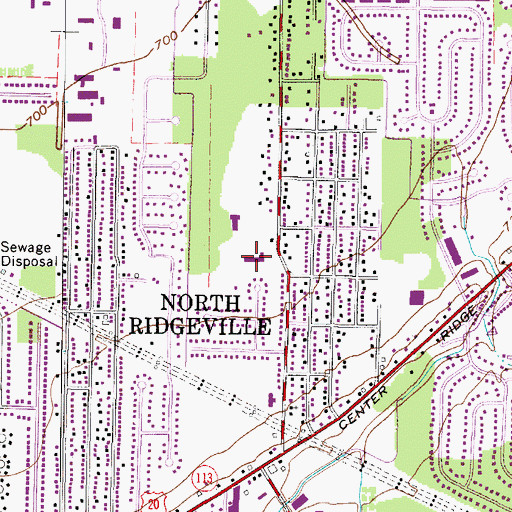 Topographic Map of North Lear Elementary School, OH