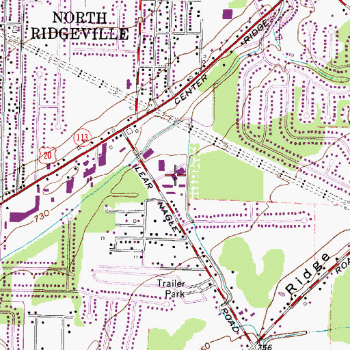 Topographic Map of Liberty Industrial Park, OH