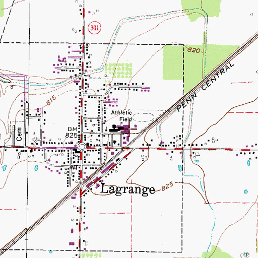 Topographic Map of Keystone Middle School, OH