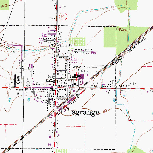 Topographic Map of Keystone High School, OH