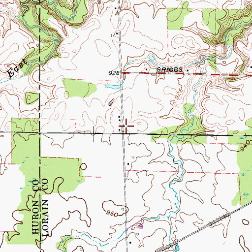 Topographic Map of Thomas School (historical), OH