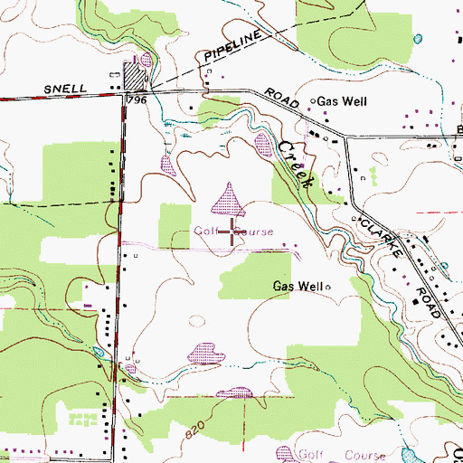 Topographic Map of Emerald woods Golf Course, OH