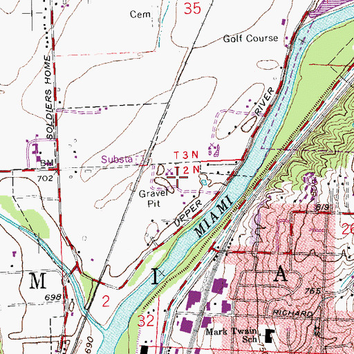 Topographic Map of Kinder Elementary School, OH