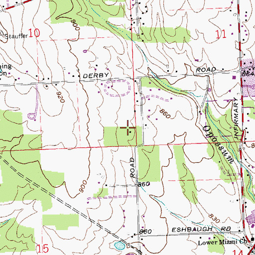 Topographic Map of McCrabb Park, OH