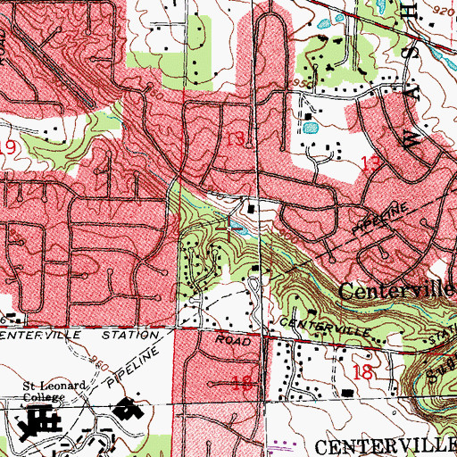 Topographic Map of Black Oak Park, OH
