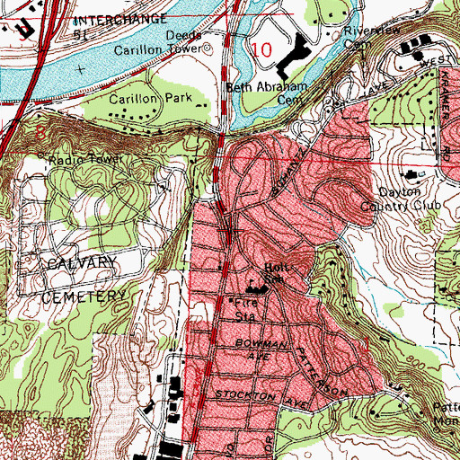 Topographic Map of Carmonte, OH