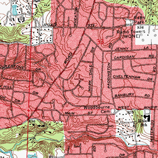 Topographic Map of Old Lane Park, OH