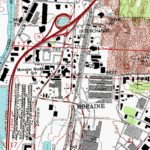 Topographic Map of School Number 10 (historical), OH