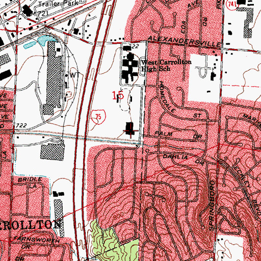 Topographic Map of Schnell Elementary School, OH