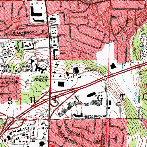 Topographic Map of Ole Spanish Village Shopping Center, OH